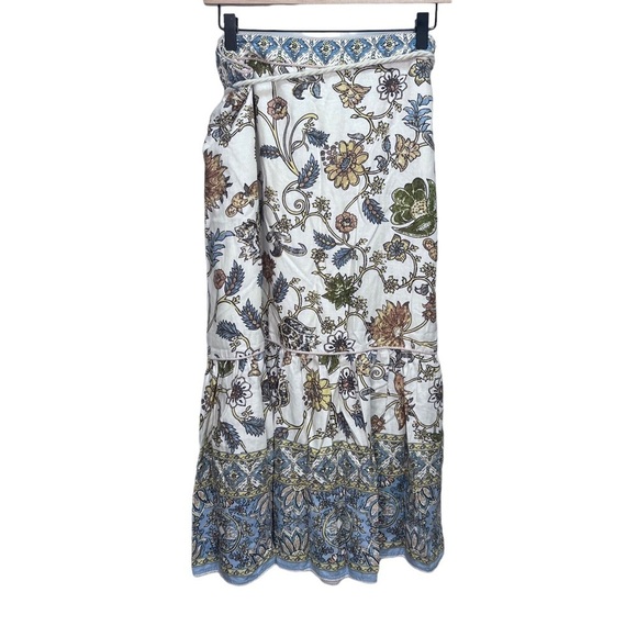 House of Harlow 1960 Bohemian Linen Maxi Skirt Size Large​ - Picture 2 of 11